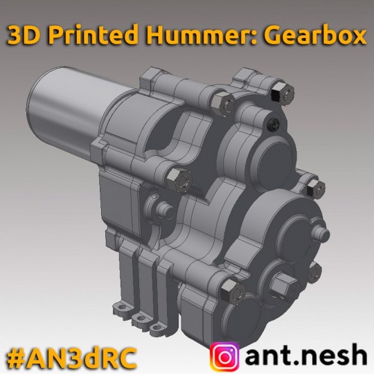 3D PRINTED HUMMER H1 GEARBOX