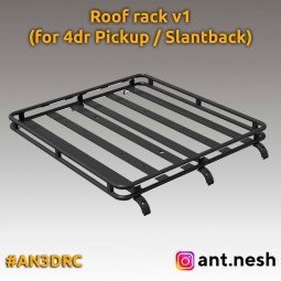 ROOF RACK V1 FOR 3D PRINTED HUMMER H1 4DR PICKUP OR SLANTBACK