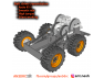 3D Printed RC Wheeled Skid Steer Loader in 1/8.5 scale