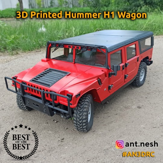 3D PRINTED RC CAR HUMMER H1 WAGON BODY